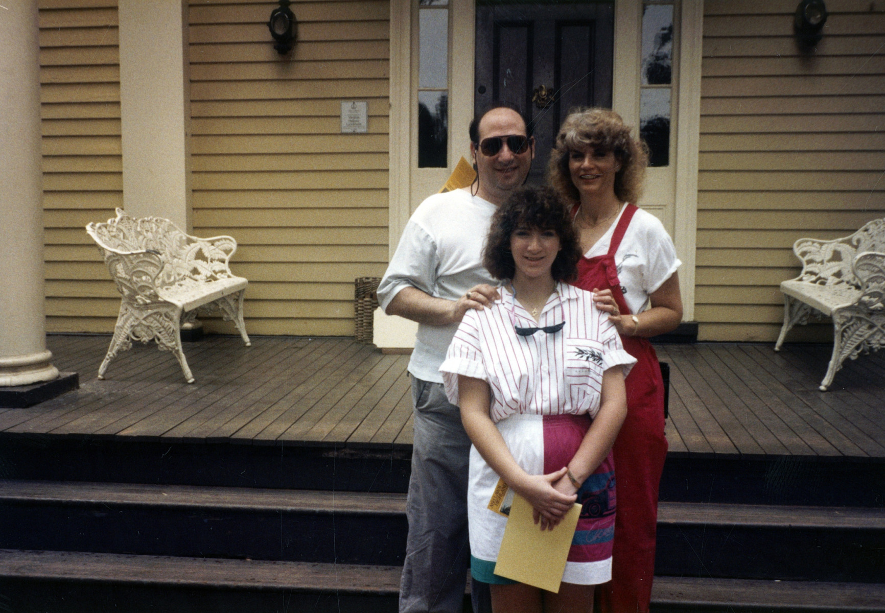 michele and her parents on a historical travel trip to Thomas Jefferson's daughter's home