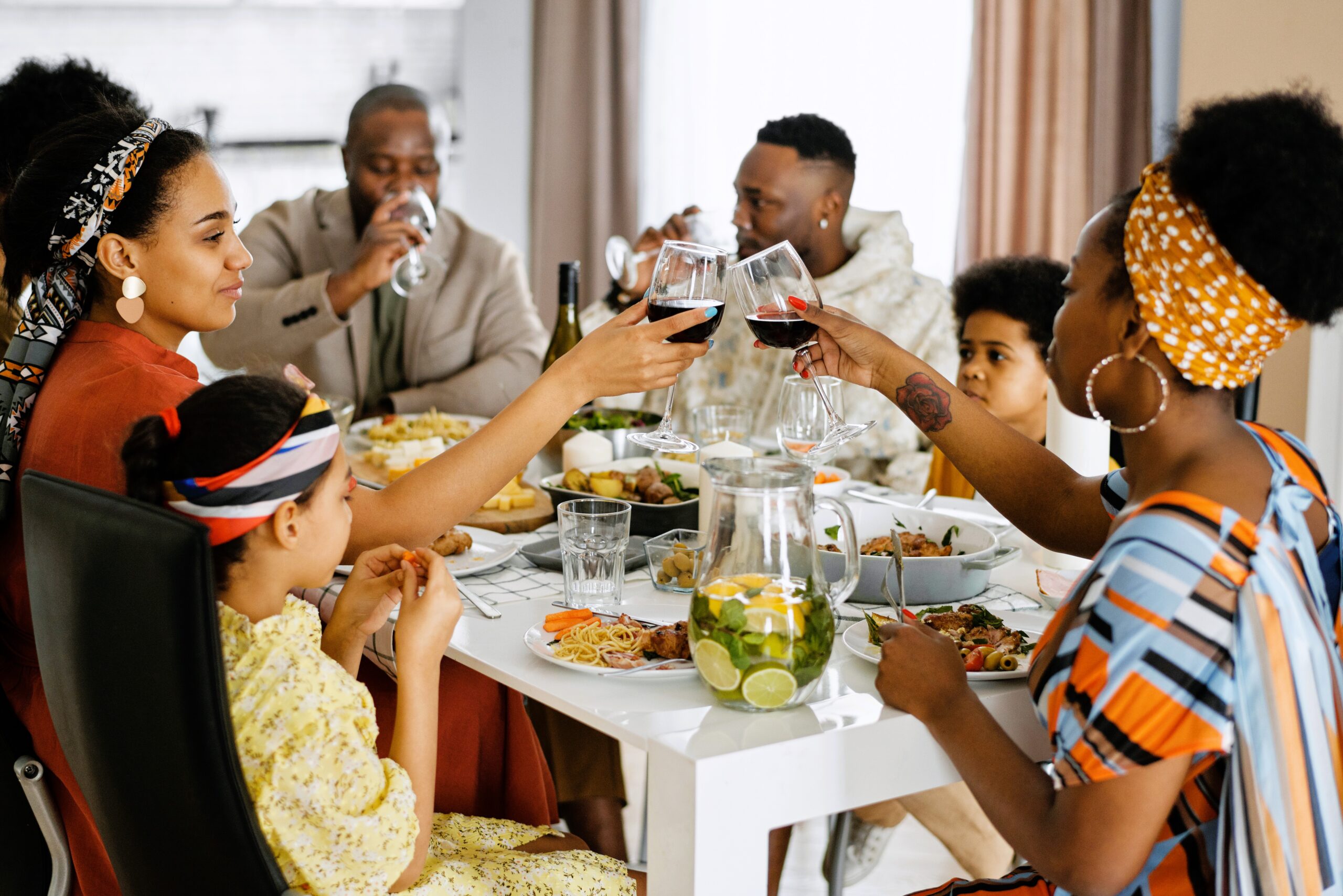 Holiday dinner table setting on a cruise ship for Thanksgiving
