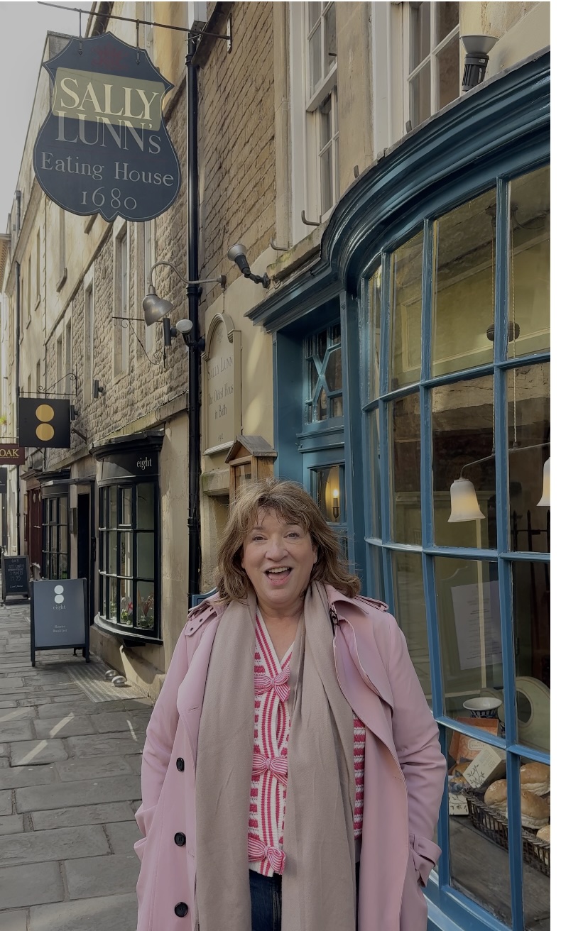 Historic exterior of Sally Lunn's tea house in Bath, England